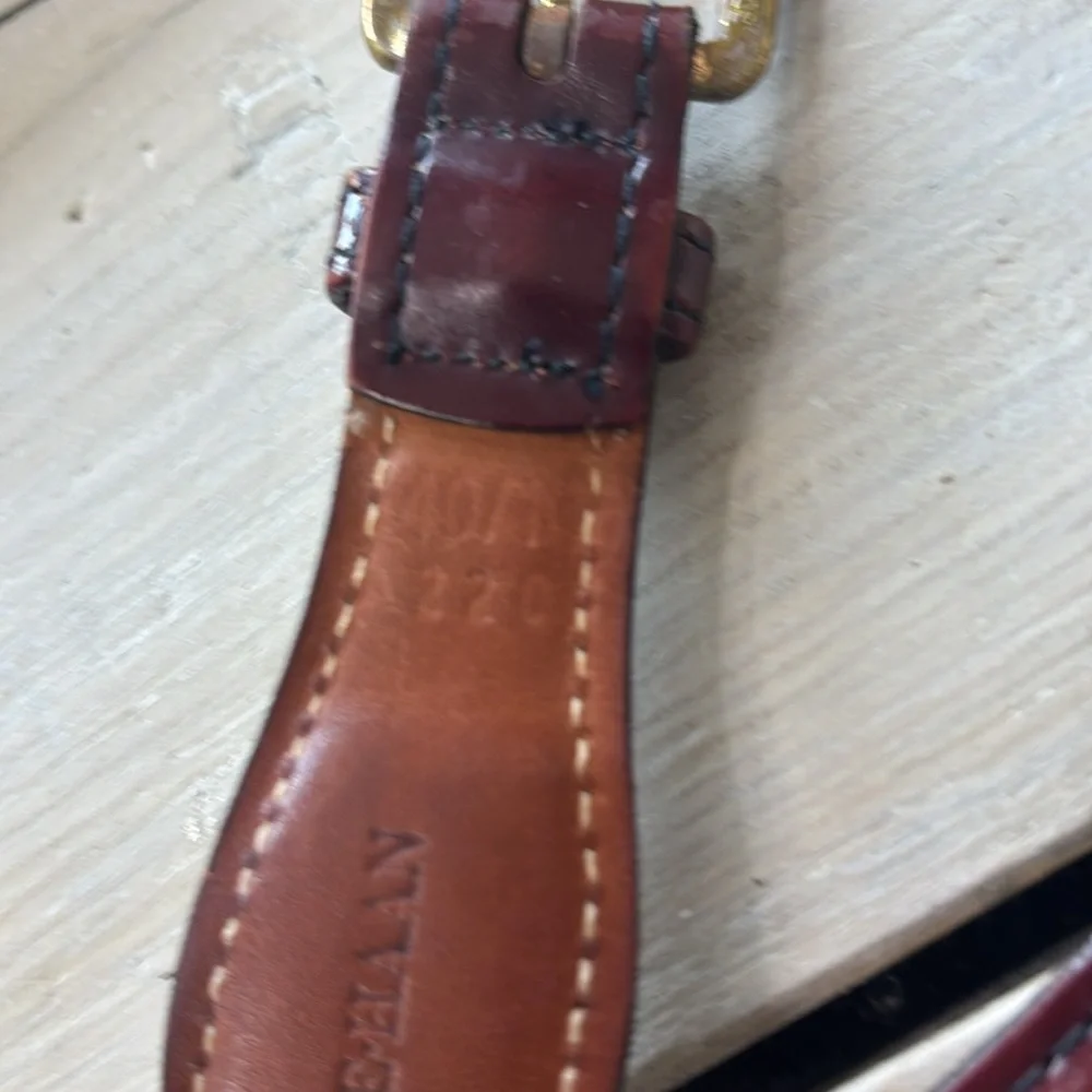 Vintage Cole Haan Woven Belt. Cream Brown Men’s Sz-40 Length-43” No Stretch
